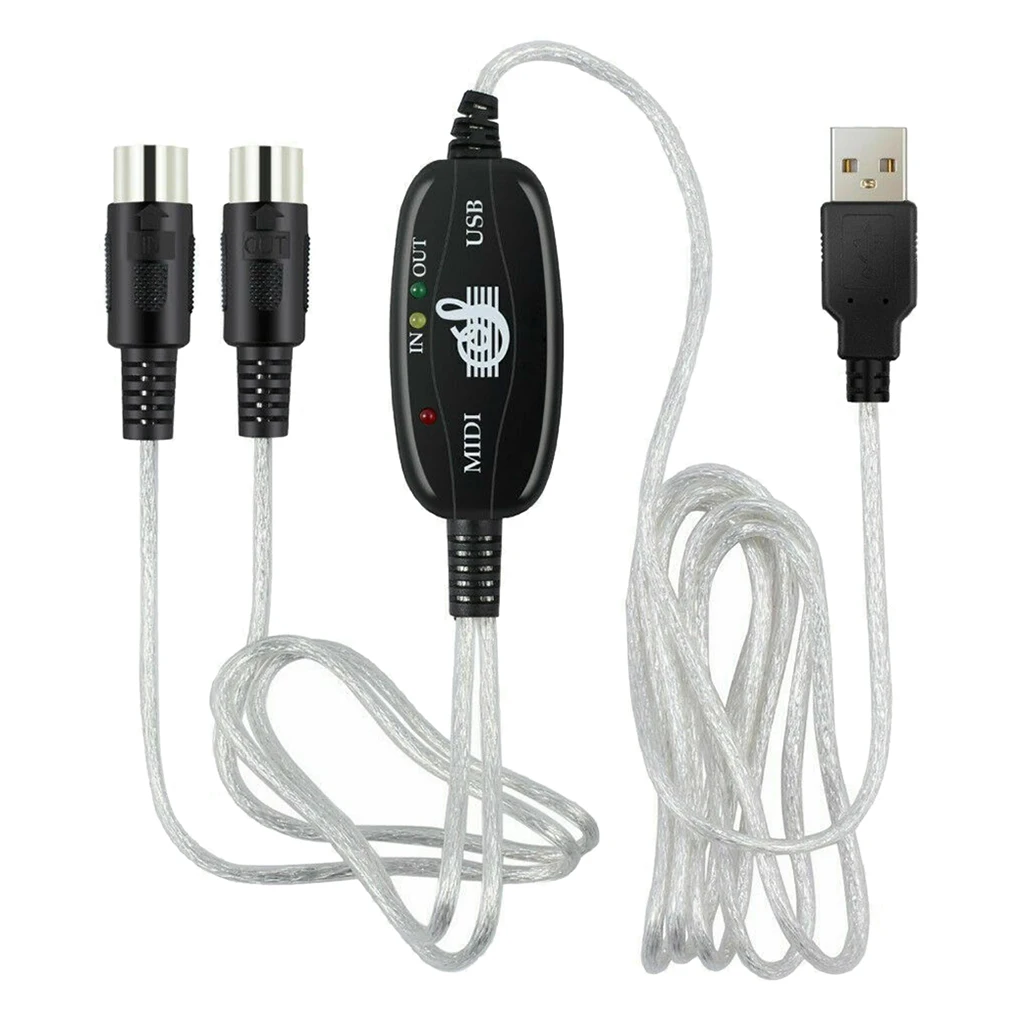 

Переходник MIDI - USB Type-A вилка-вилка чёрный, UM2