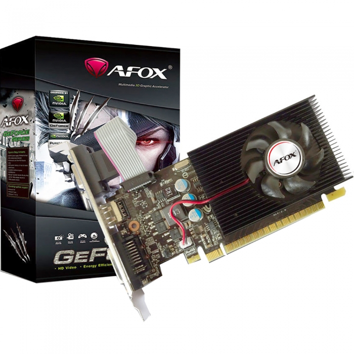 

Видеокарта AFOX NVIDIA GeForce GT 220 (AF220-1024D3L2), Черный, GeForce GT 220