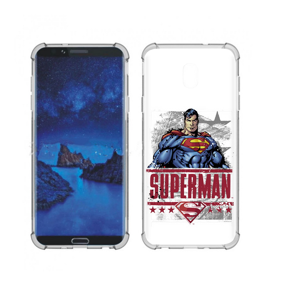 

Чехол MyPads Tocco для Samsung Galaxy J7 (2018) рисунок супермен (PT226928.596.583), Прозрачный, Tocco