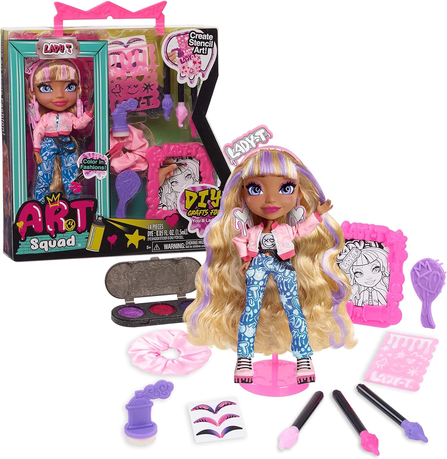 Кукла Lady Art Squad с комплектом аксессуаров для создания гравюры 25 см кукла imc toys леди cry babies dressy lady плачущий младенец 40885