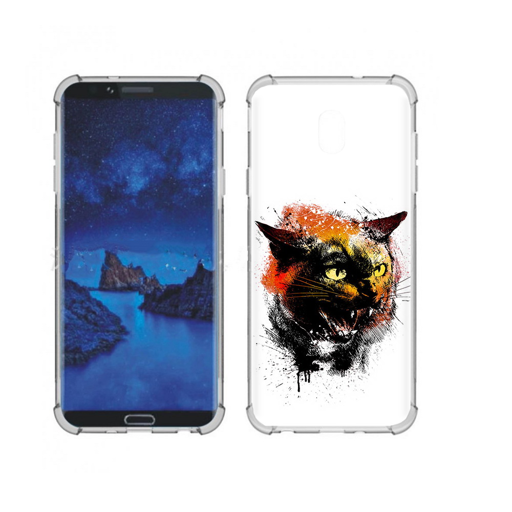 

Чехол MyPads Tocco для Samsung Galaxy J7 (2018) сиамский кот (PT226928.596.598), Прозрачный, Tocco