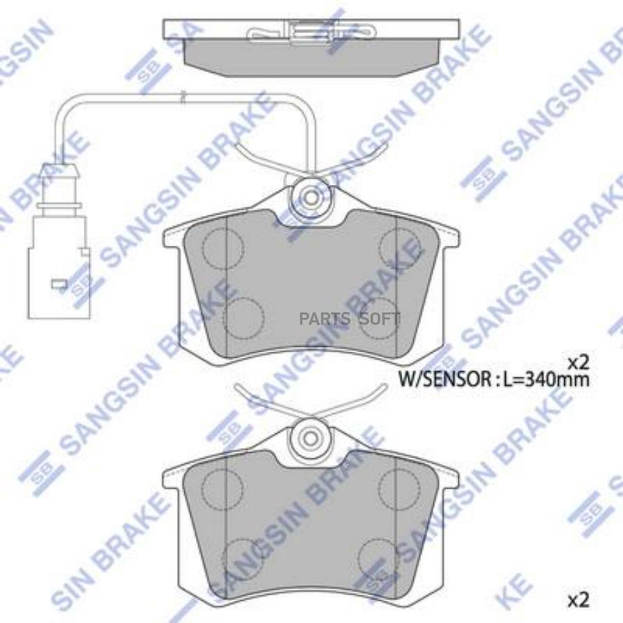 

Тормозные Колодки Sangsin Brake Задние Sp4107