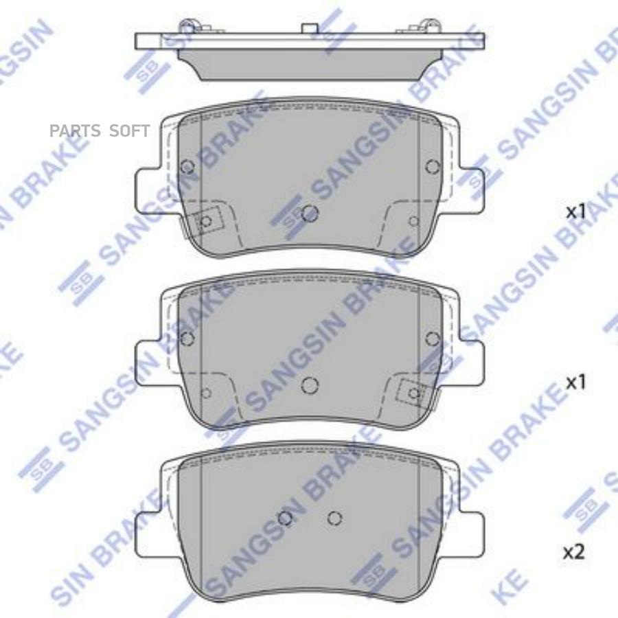 

Колодки тормозные HYUNDAI SONATA N LINE (DN8) 21-22 задн. Sangsin brake SP4535