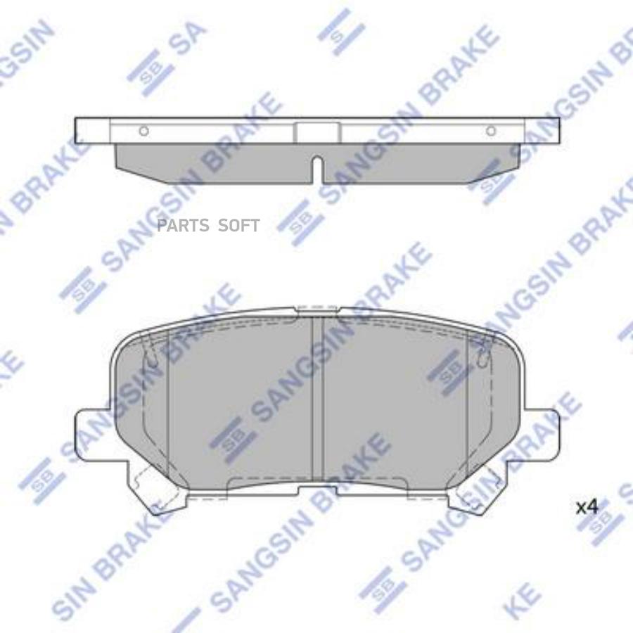 

Колодки Тормозные Sangsin Brake Арт. Sp1461A
