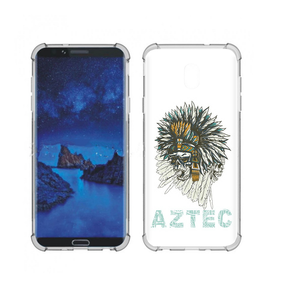 Чехол MyPads Tocco для Samsung Galaxy J7 (2018) скелет индеец (PT226928.596.602)