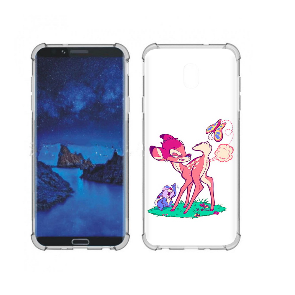 

Чехол MyPads Tocco для Samsung Galaxy J7 (2018) смешной олененок (PT226928.596.610), Прозрачный, Tocco