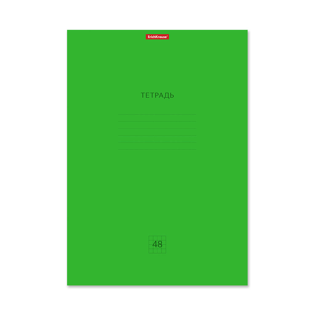 Тетрадь ErichKrause Классика Neon 048047254-56562 зеленая, А4, 48 листов, клетка