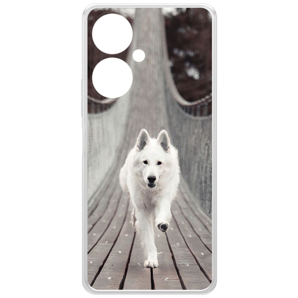 

Чехол-накладка Krutoff Clear Case Пес на мосту для Vivo Y27 4G, Прозрачный