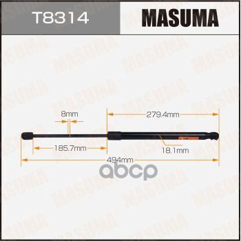 Упор газовый багажника MASUMA, L=494mm (1/40)