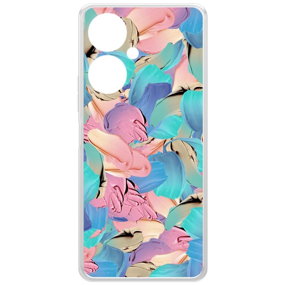 

Чехол-накладка Krutoff Clear Case Абстракт краска для Vivo Y27 4G, Прозрачный