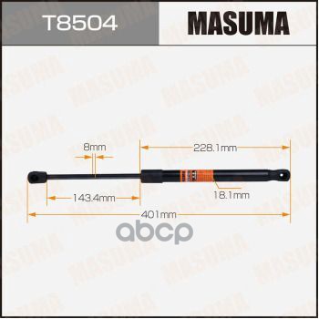 Упор газовый багажника MASUMA, L=401mm (1/40)