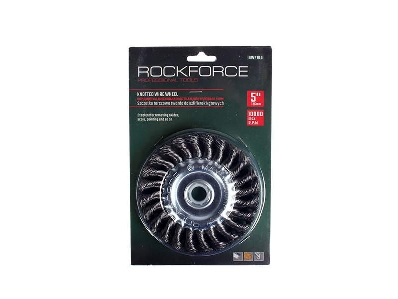 Кордщетка Для Ушм Дисковая 125Мм Витая Сталь В Блистере Rockforce ROCK FORCE арт. RF-BWF10