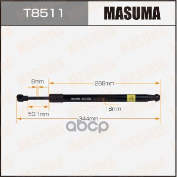 

Упор газовый багажника MASUMA, L=344mm (1/40)