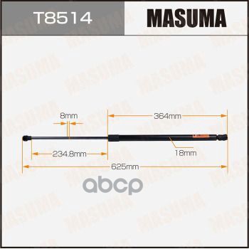 

Упор газовый багажника MASUMA, L=625mm (1/40)