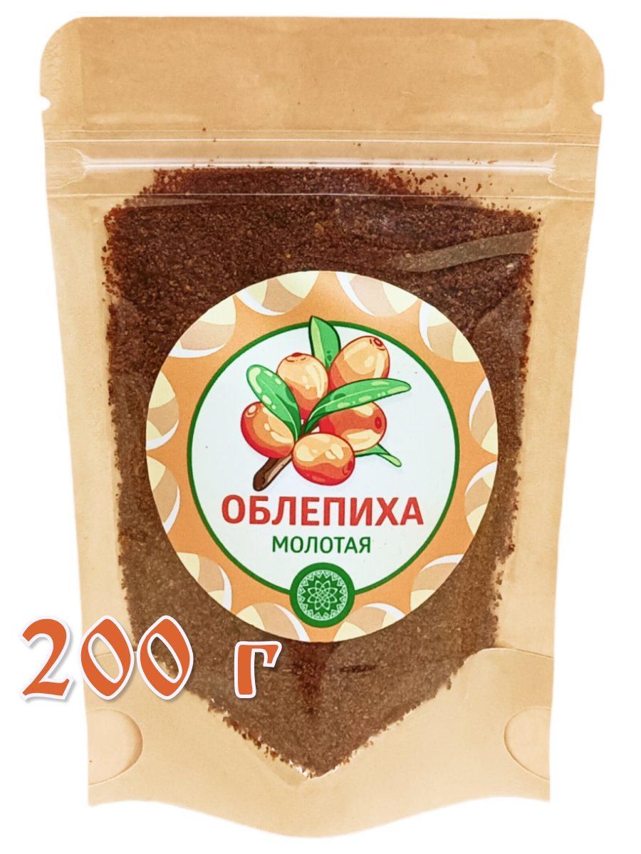 

Облепиха ЯСАЛТАЯ сушеная молотая, 200 г, Облепиха молотая