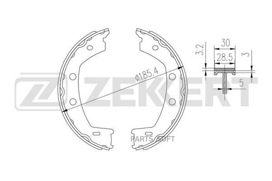 

Колодки торм. бараб. задн. Land Rover Freelander 2 06- ZEKKERT bk4327