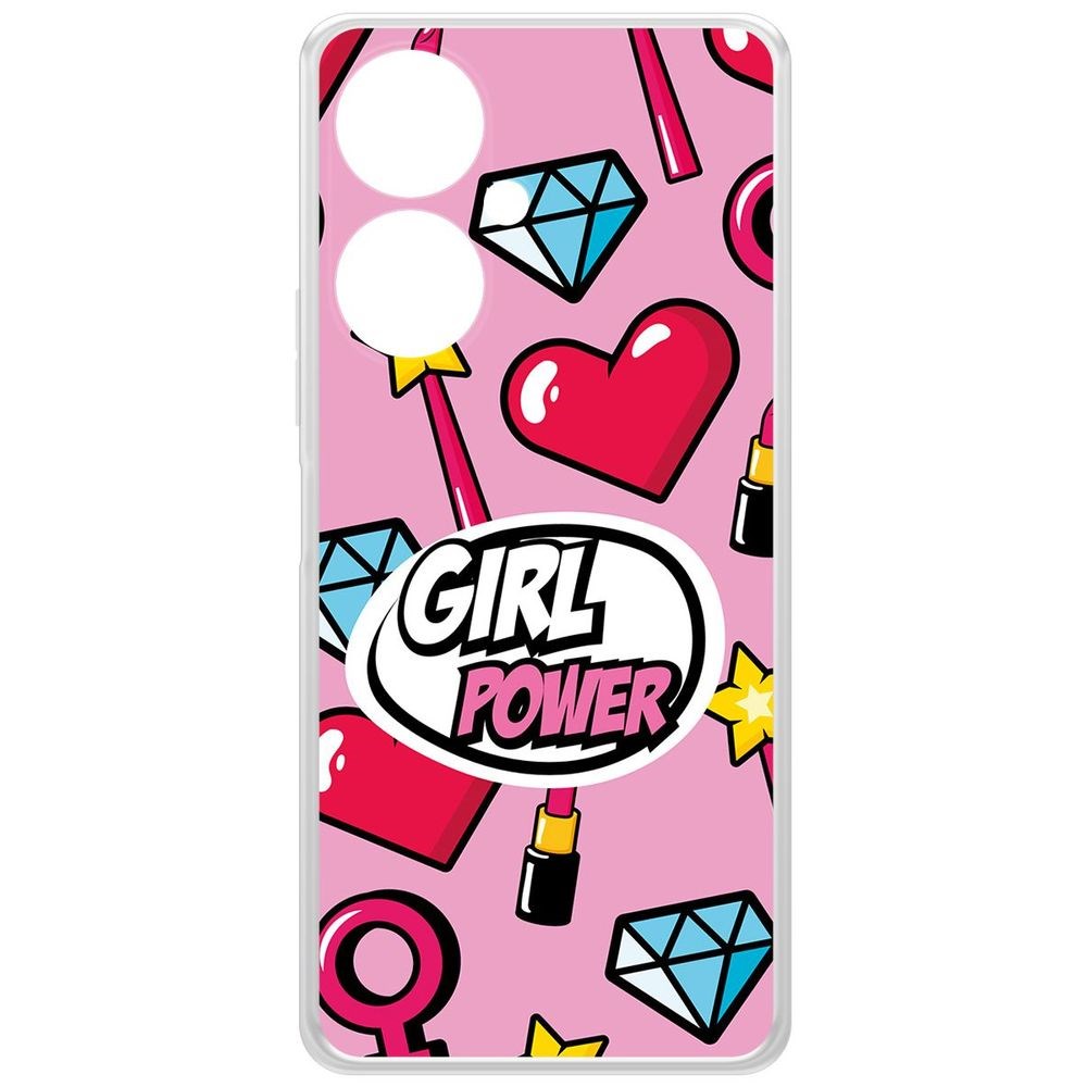 

Чехол-накладка Krutoff Clear Case Girl Power для Vivo Y27 4G, Прозрачный