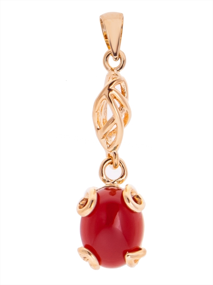

Кулон из бижутерного сплава с агатом Lotus Jewelry 3037P-17red-agate, 3037P-17red-agate