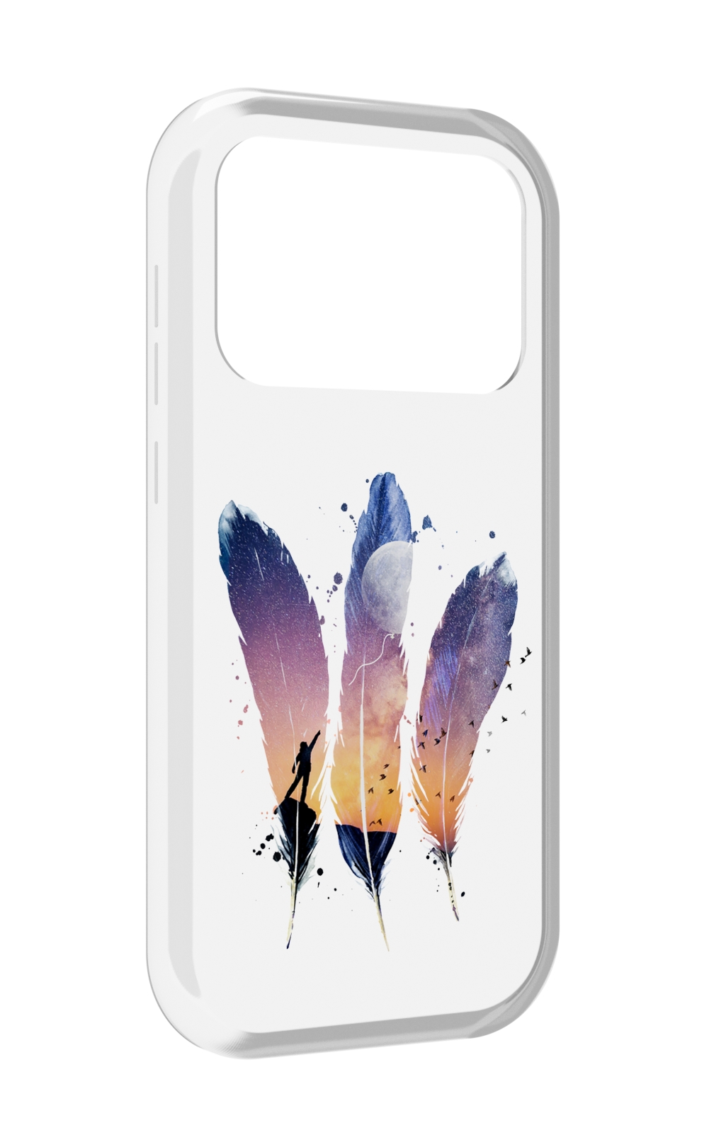 

Чехол MyPads небесные перья для Oukitel F150 Air1 Pro / F150 Air1, Прозрачный, Tocco