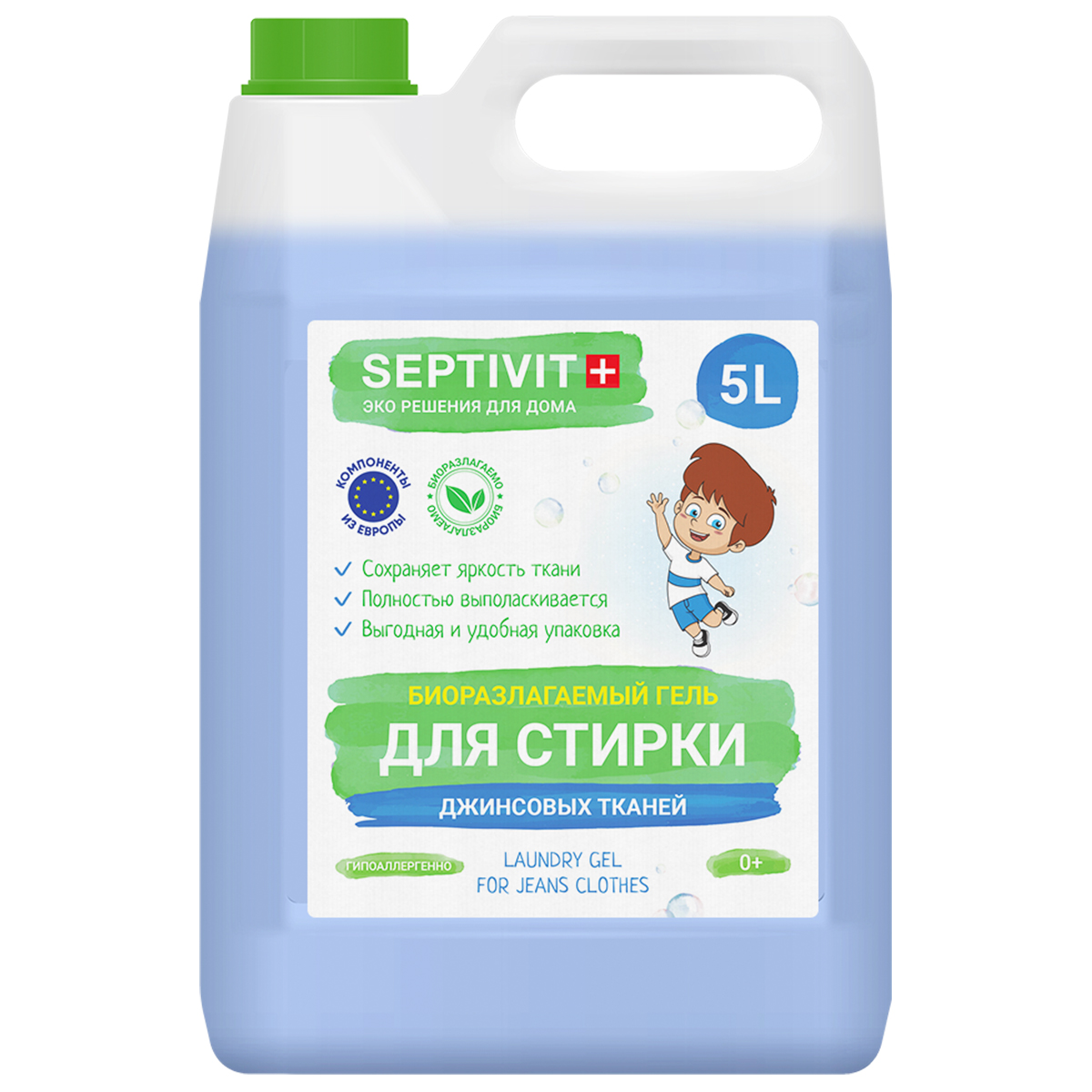 фото Гель для стирки джинсовых тканей septivit premium 5л
