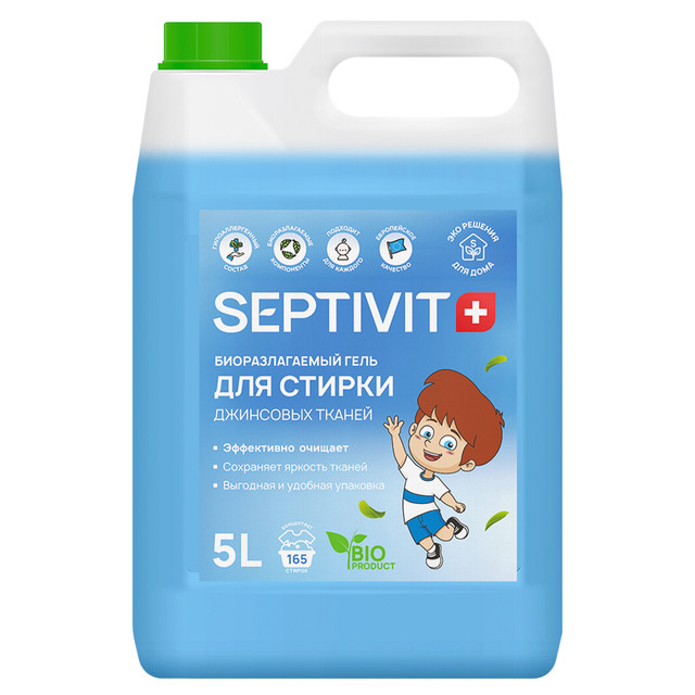 фото Гель для стирки джинсовых тканей septivit premium 5л