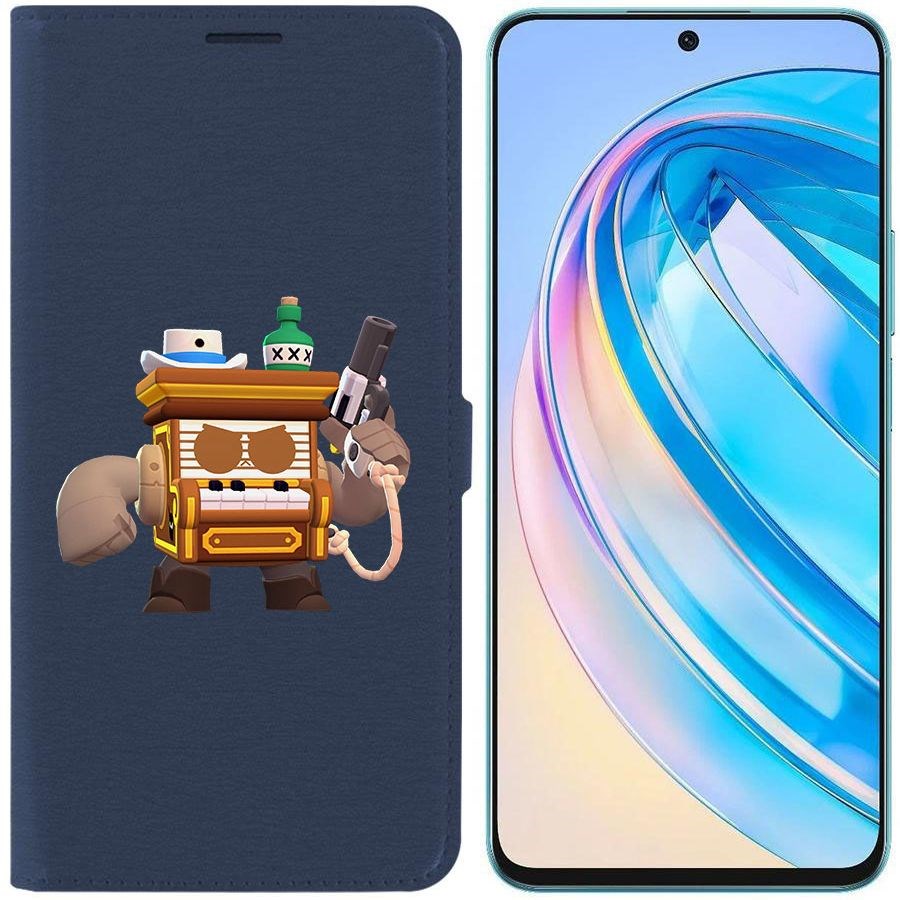 

Чехол-книжка Krutoff Eco Book для Honor X8a Brawl Stars-8-БИТ из салуна (синий)