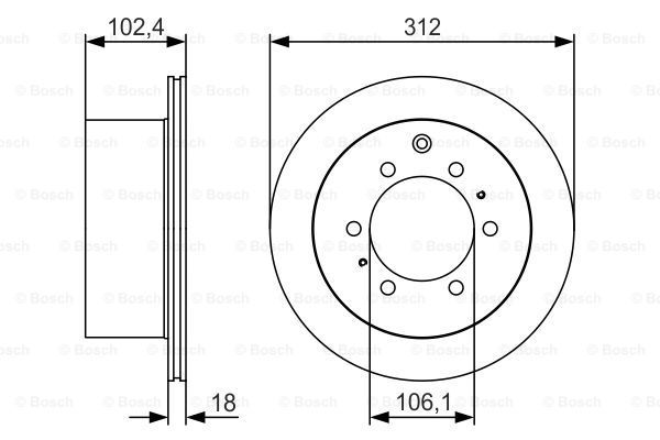 

Тормозной диск Bosch комплект 1 шт. 0986479R57