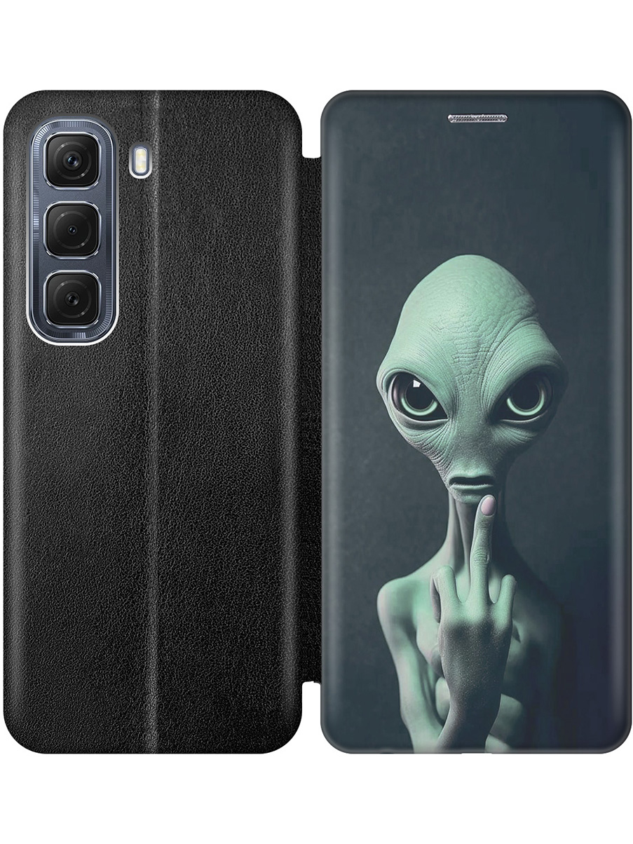 

Чехол-книжка на Infinix Hot 50 4G с принтом "Инопланетянин" черный, Черный;зеленый;синий, 786718713