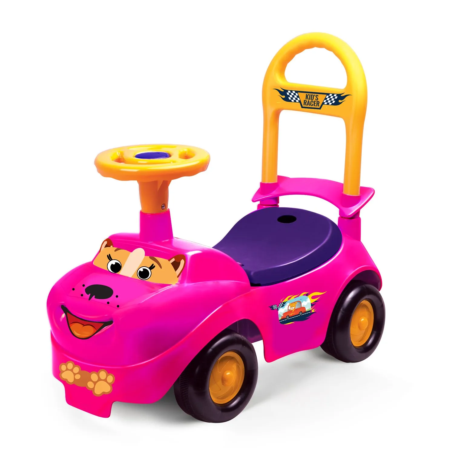 Игрушка Машина-каталка Zarrin TinyTot с клаксоном, розовый