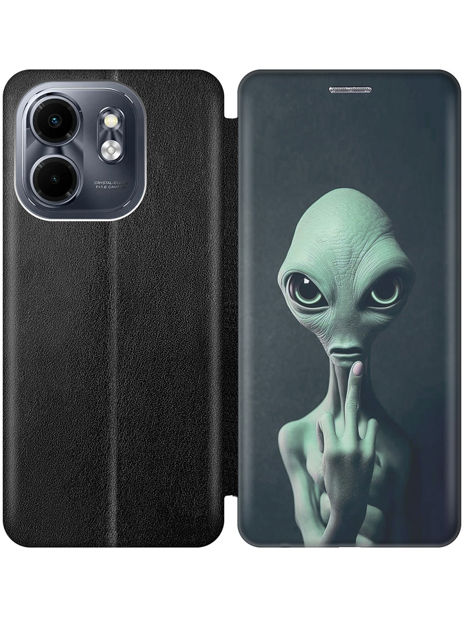 

Чехол-книжка на Infinix Hot 50i/Smart 9 с принтом "Инопланетянин" черный, Черный;зеленый;синий, 786719313