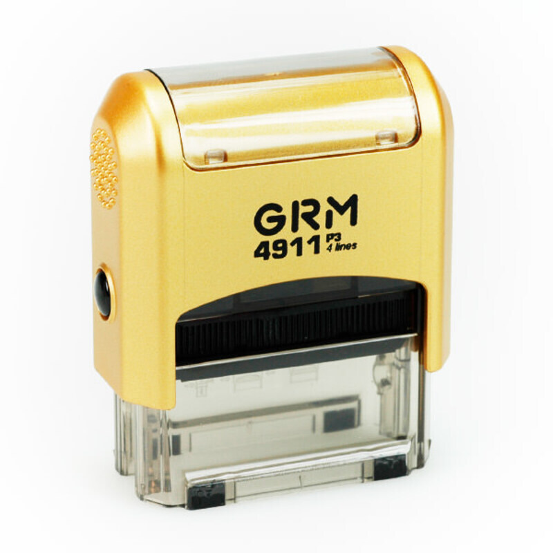 

GRM 4911 P3 Оснастка для штампа, 38х14мм, золотой корпус