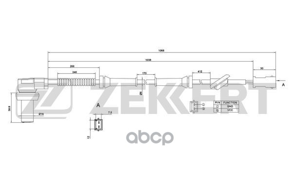 

Датчик Abs Передн. Vw Passat V 96- Audi A4 94- Zekkert Se-6000
