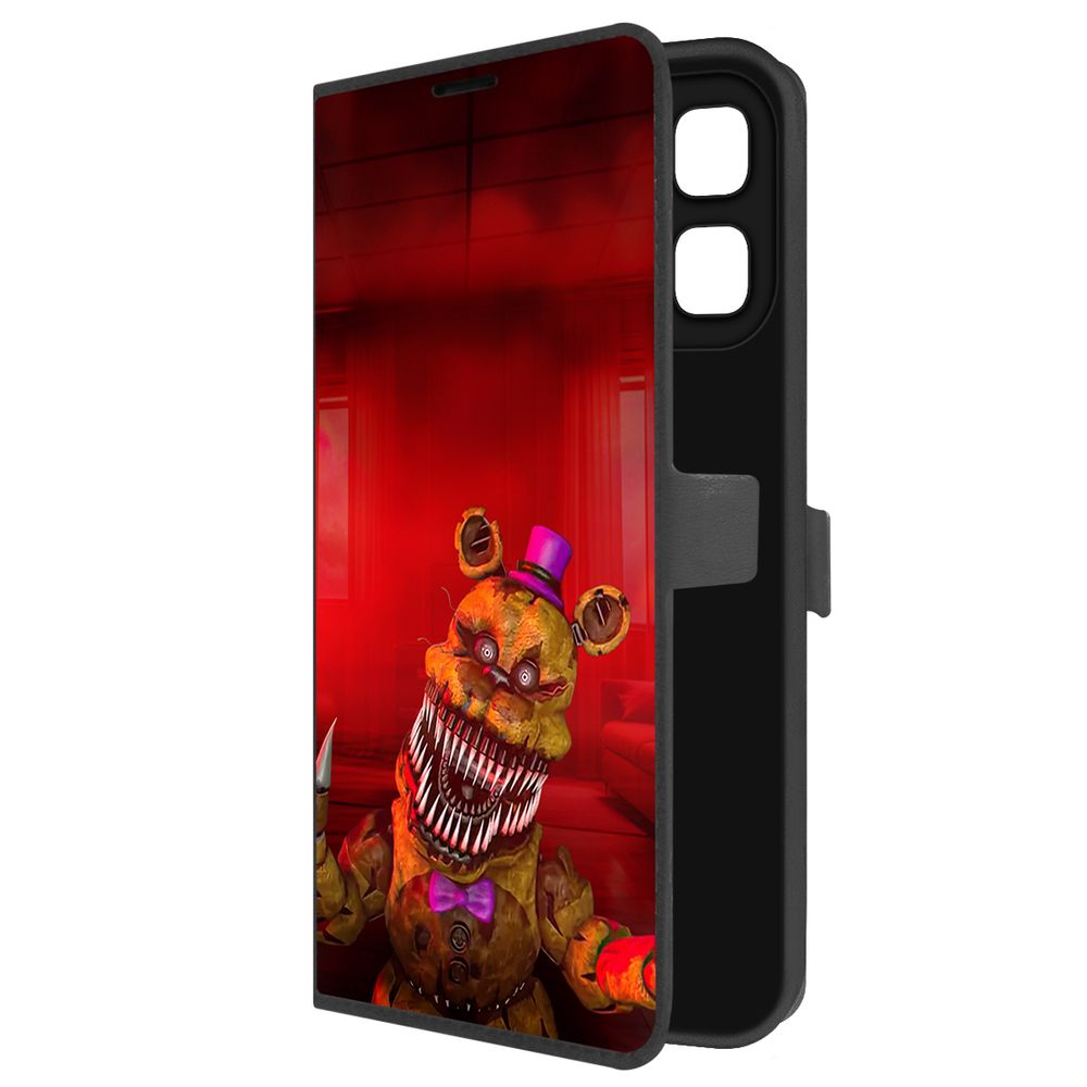 

Чехол-книжка Krutoff Eco Book для INFINIX Hot 50i ФНАФ - Фредди атакует (черный)