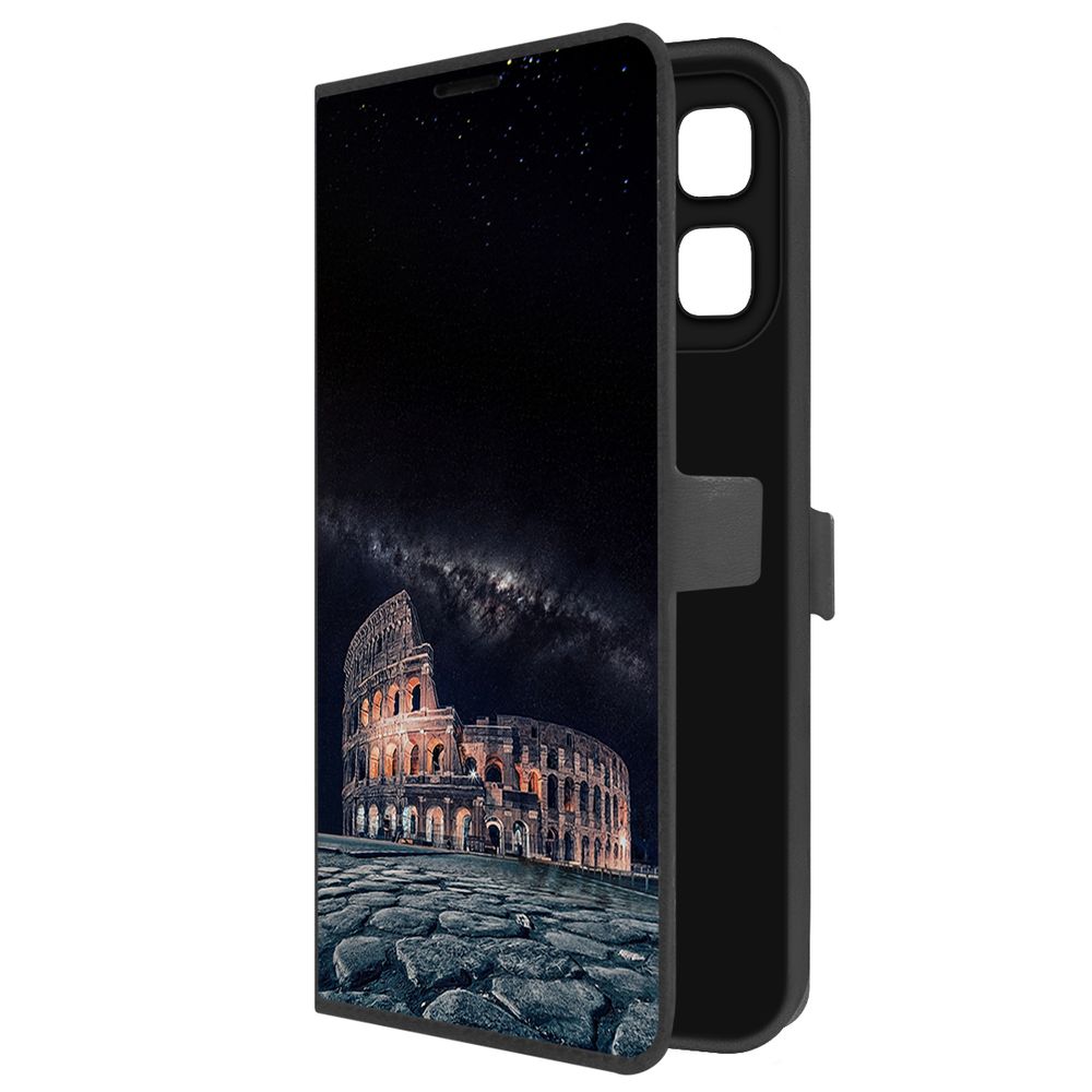 

Чехол-книжка Krutoff Eco Book для INFINIX Hot 50i Италия, Колизей (черный)