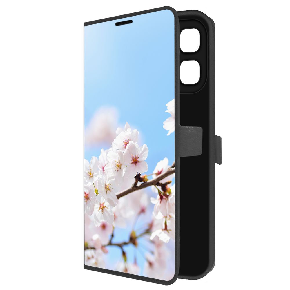 

Чехол-книжка Krutoff Eco Book для Infinix Hot 50i Цветение (черный)