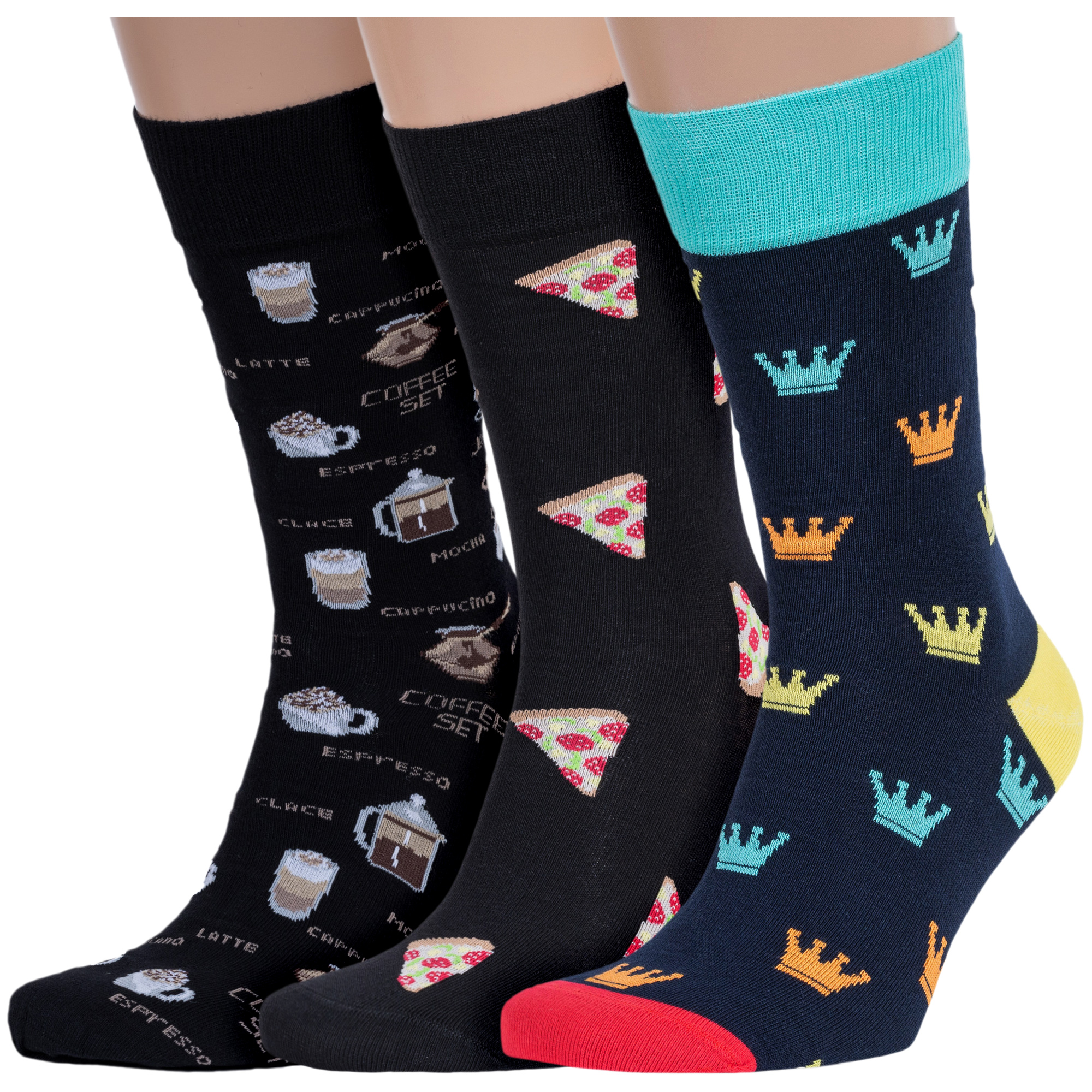 

Комплект носков мужских Rusocks 3-М3-1301М разноцветных 25-27, Черный;синий;разноцветный, 3-М3-1301М