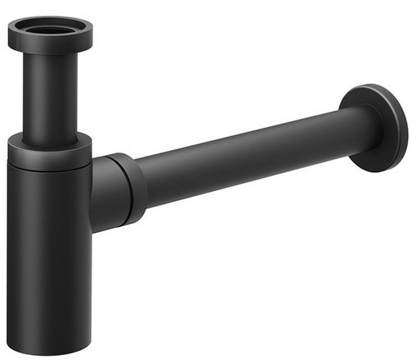 Сифон для раковины BAU Dream дизайнерский металлический без сливного клапана, черный