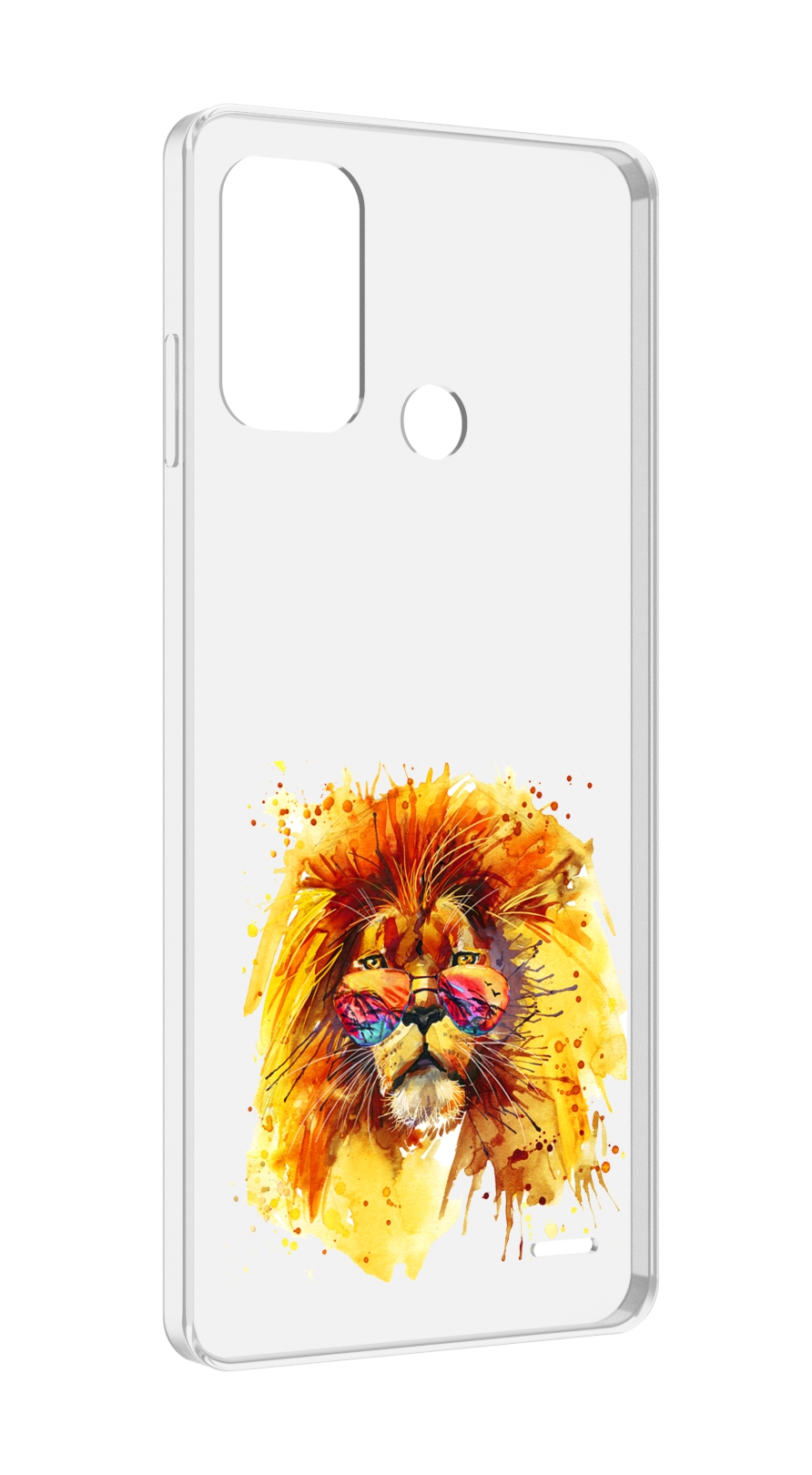 

Чехол MyPads лев в очках для ZTE Blade A52, Прозрачный, Tocco