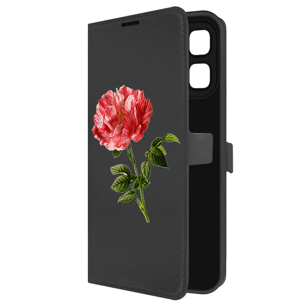 

Чехол-книжка Krutoff Eco Book для INFINIX Hot 50i Рисованная роза (черный)