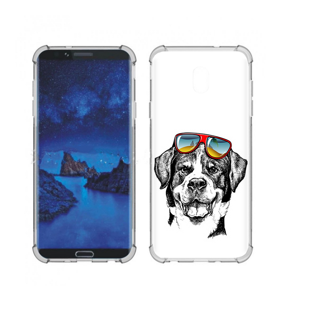 

Чехол MyPads Tocco для Samsung Galaxy J7 (2018) счастливая собака (PT226928.596.631), Прозрачный, Tocco