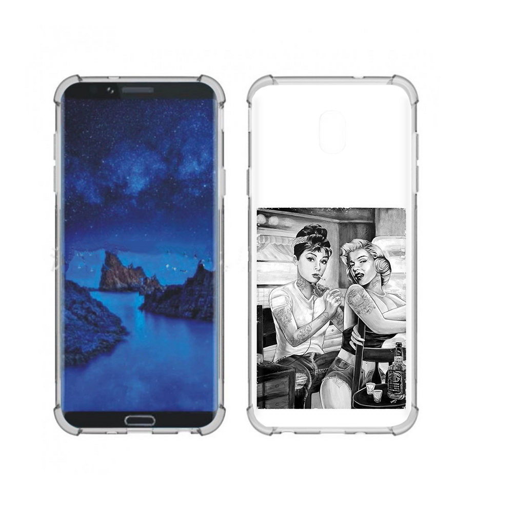 

Чехол MyPads Tocco для Samsung Galaxy J7 (2018) тату мастер (PT226928.596.637), Прозрачный, Tocco