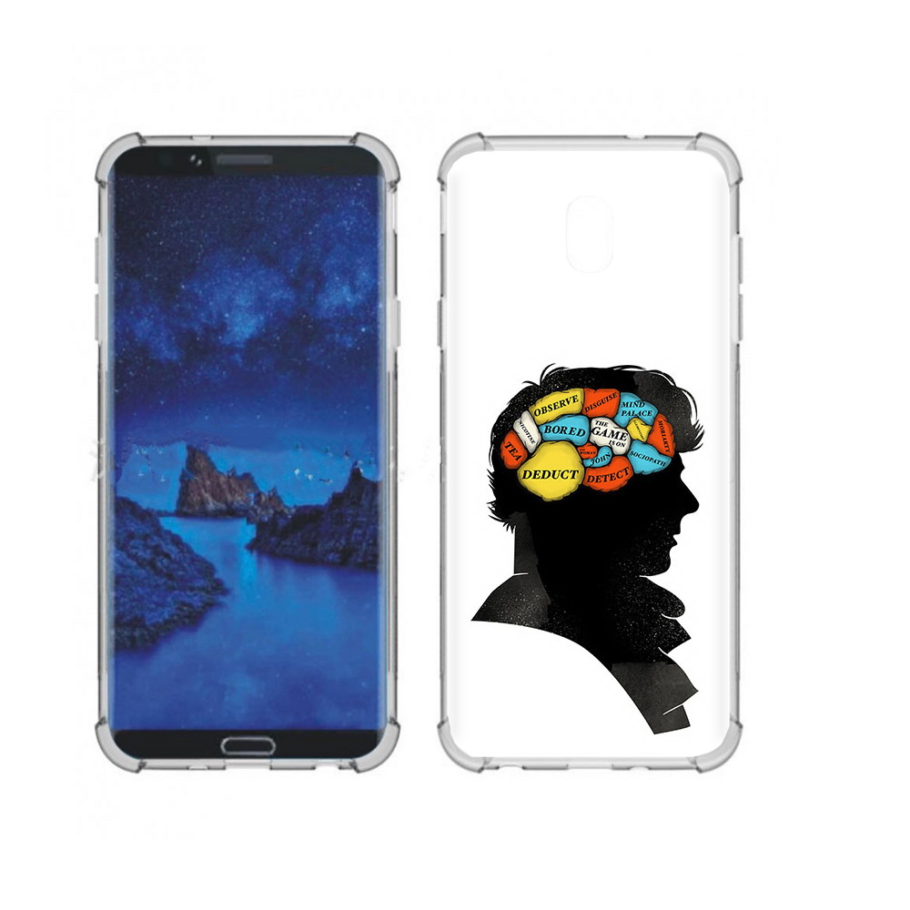 

Чехол MyPads Tocco для Samsung Galaxy J7 (2018) темный рисунок (PT226928.596.640), Прозрачный, Tocco