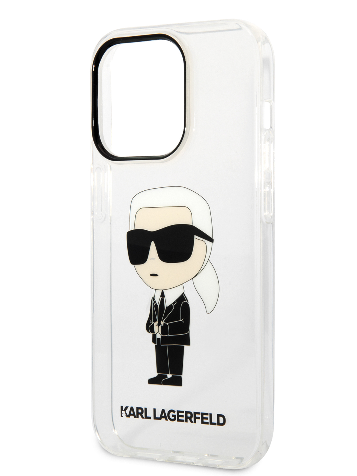 Чехол Karl Lagerfeld для iPhone 15 Pro с принтом NFT Karl Ikonik, прозрачный