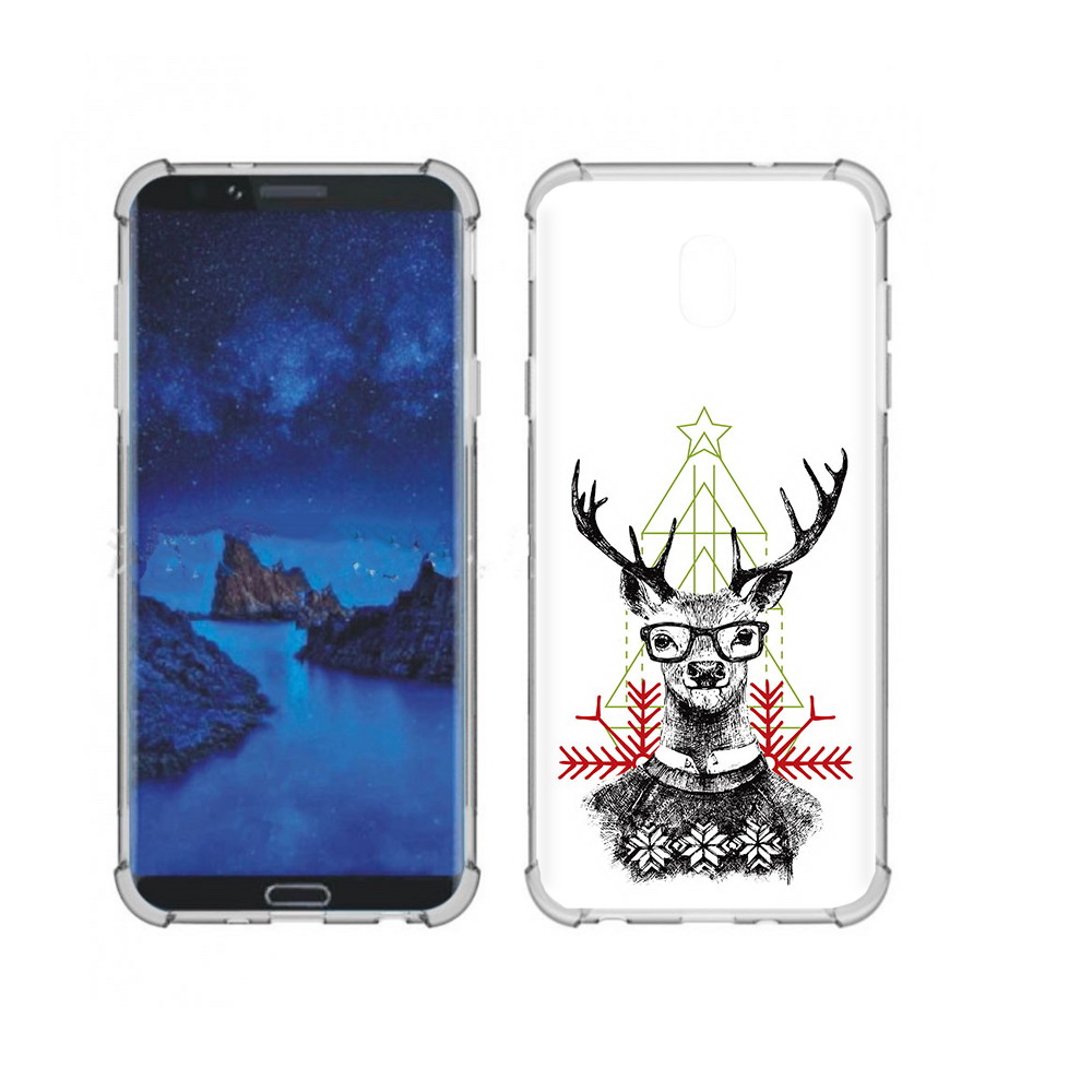 

Чехол MyPads Tocco для Samsung Galaxy J7 (2018) умный олень (PT226928.596.652), Прозрачный, Tocco