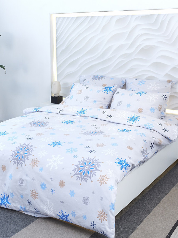 фото Постельное белье снежана фланель 1,5-спальное прямоугольные наволочки 50х70 tm textile