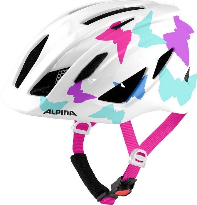 

Велошлем Alpina Pico pearl white butterflies gloss 50-55