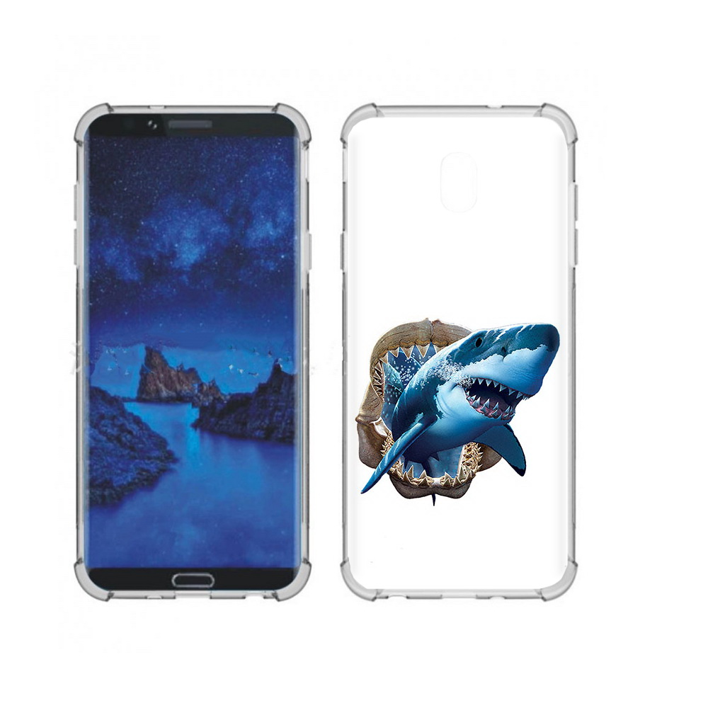 

Чехол MyPads Tocco для Samsung Galaxy J7 (2018) челюсти (PT226928.596.675), Прозрачный, Tocco