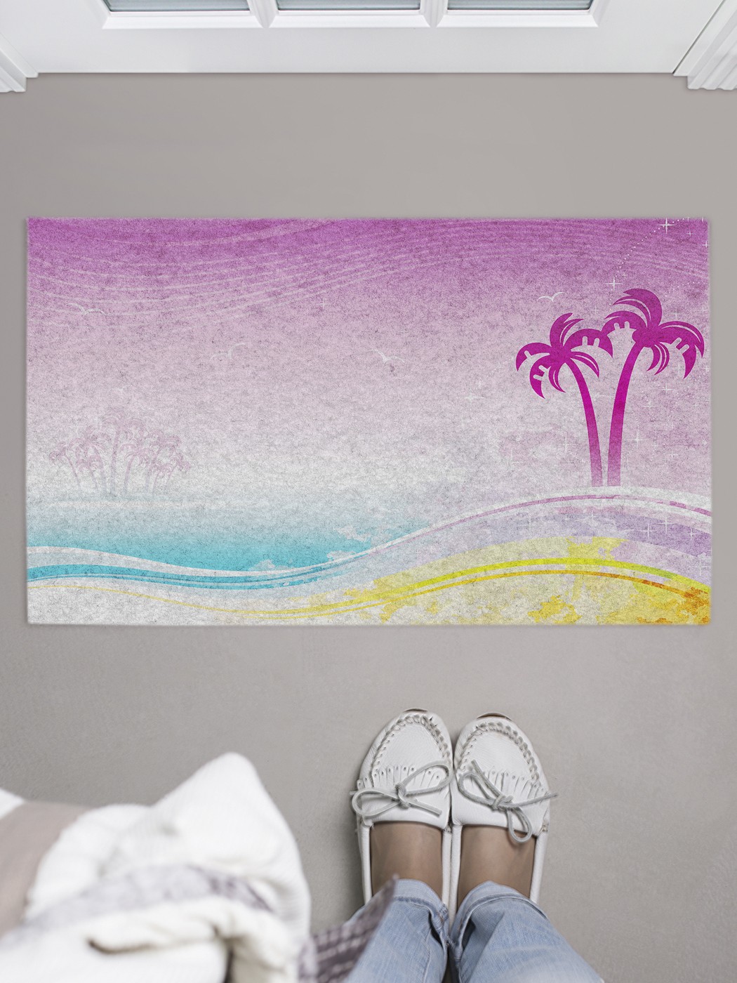 

Придверный коврик в прихожую для обуви, на резиновой основе, 75x45 см door_40496 JoyArty