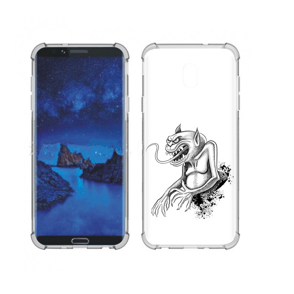 

Чехол MyPads Tocco для Samsung Galaxy J7 (2018) чорт (PT226928.596.692), Прозрачный, Tocco