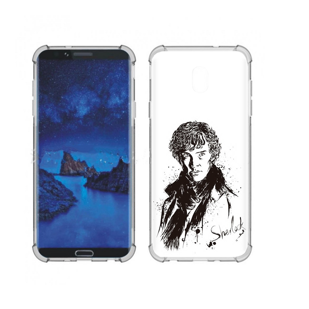 

Чехол MyPads Tocco для Samsung Galaxy J7 (2018) шерлок холмс портрет (PT226928.596.698), Прозрачный, Tocco